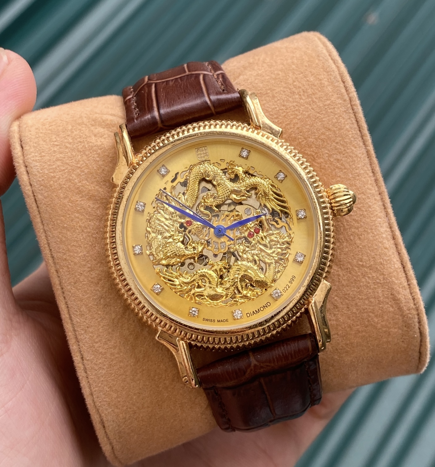 đồng hồ chạy cơ automatic song long 3d dây da thời trang