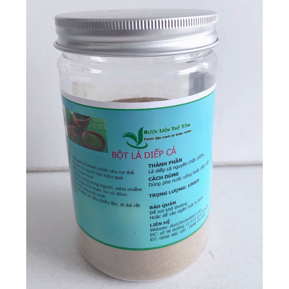 Bột diếp cá sấy lạnh nguyên chất 100% - hủ 100gr