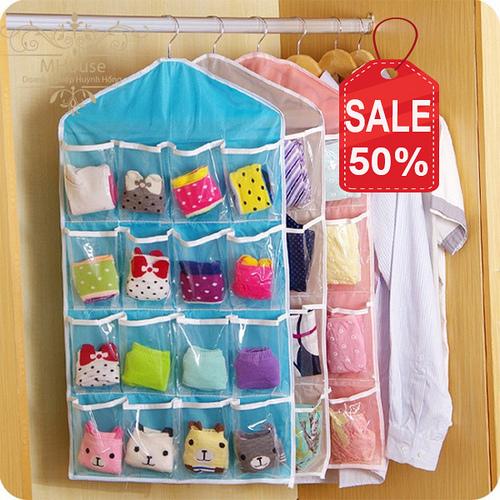 Bags. Wall Hanging Storage Bag. 16 Pockets Socks Bra Underwear Rack Hanger Storage Organizer