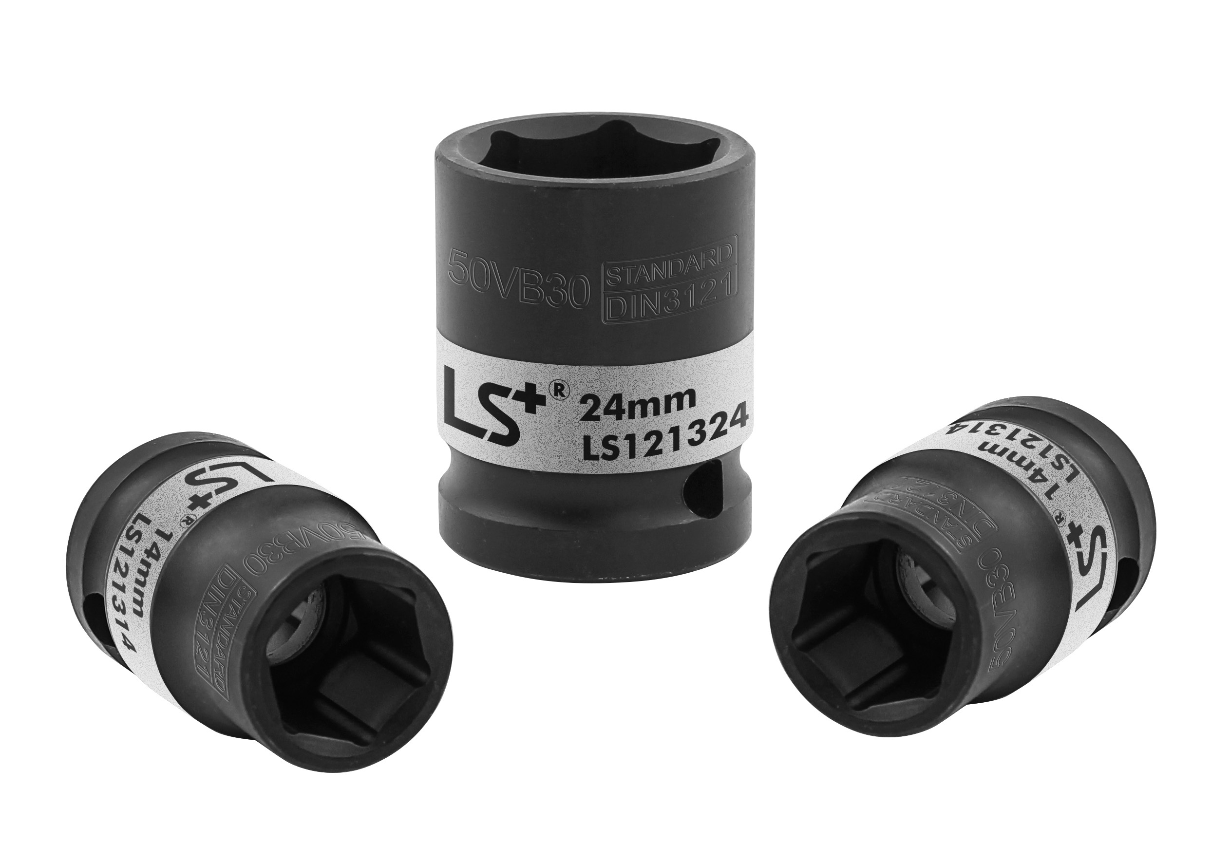 [HCM]Đầu tuýp 1/2 lục giác đen LS đủ số - Đầu tuýp 8-32mm đen nhám cứng cáp
