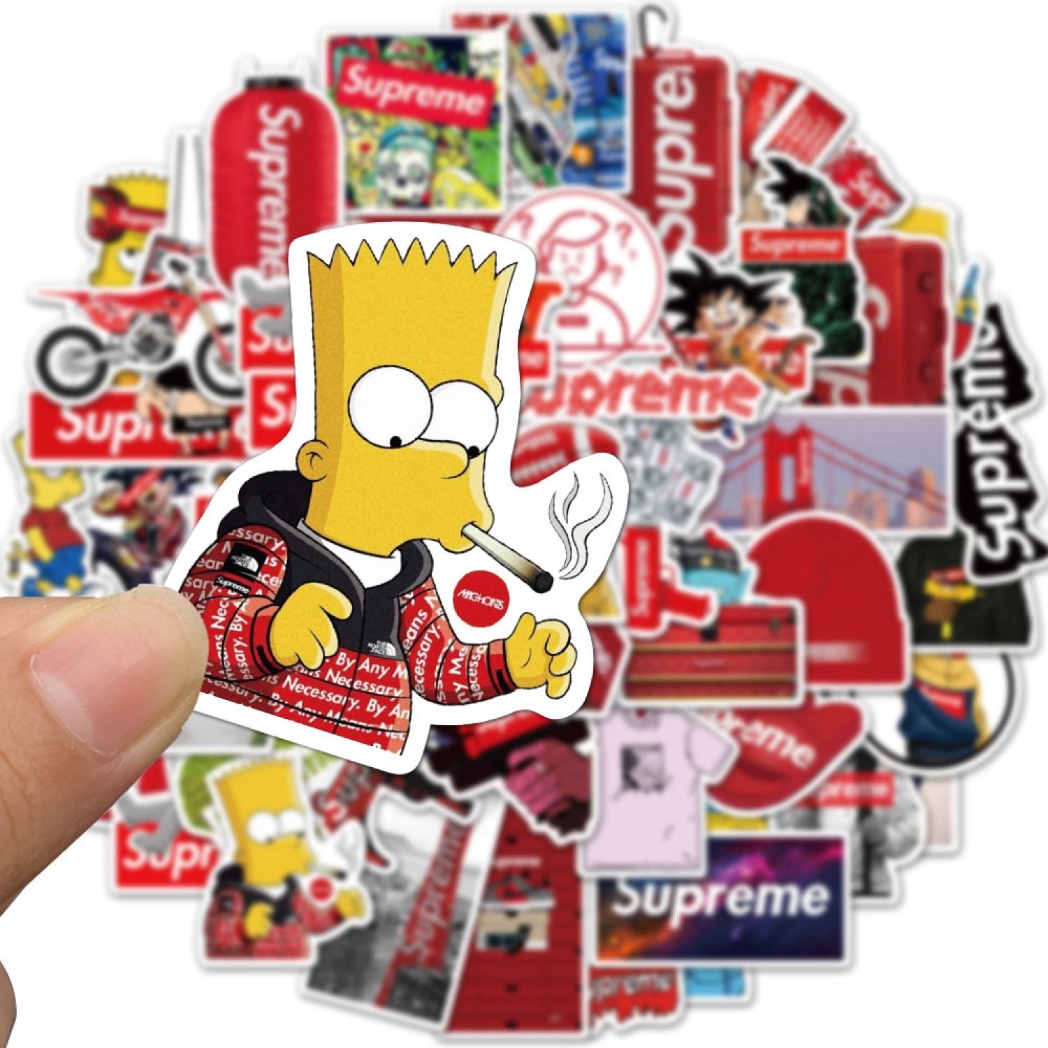 Bộ 100 hình dán Supreme cỡ vừa