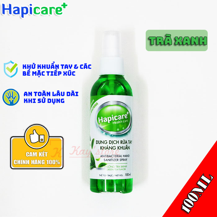 [Combo 20 chai] Chai xịt khuẩn HapiCare+ Mini bỏ túi (Dung tích 100ml)