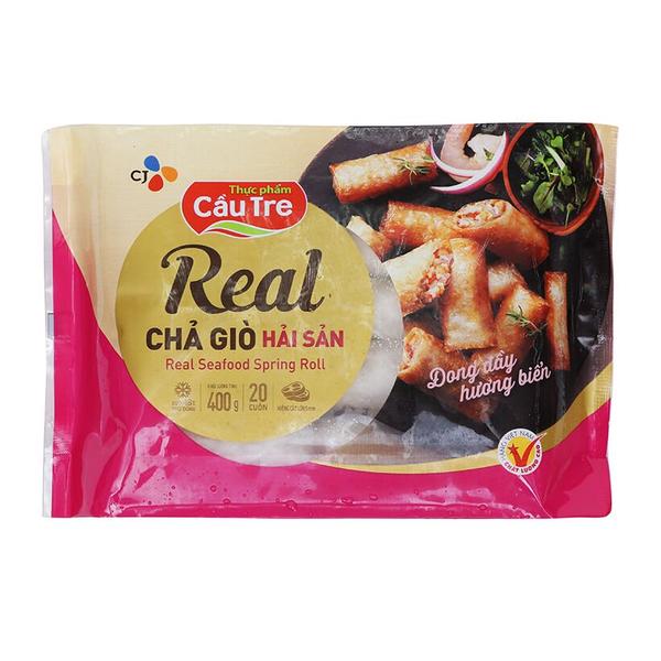 - chả giò cầu tre real hải sản gói 400g