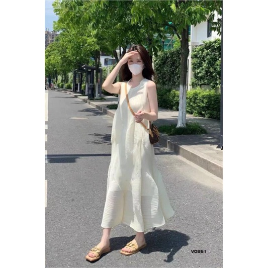[KÈM ẢNH THẬT] VÁY SUÔNG SÁT NÁCH ĐUÔI CÁ VÂN EO