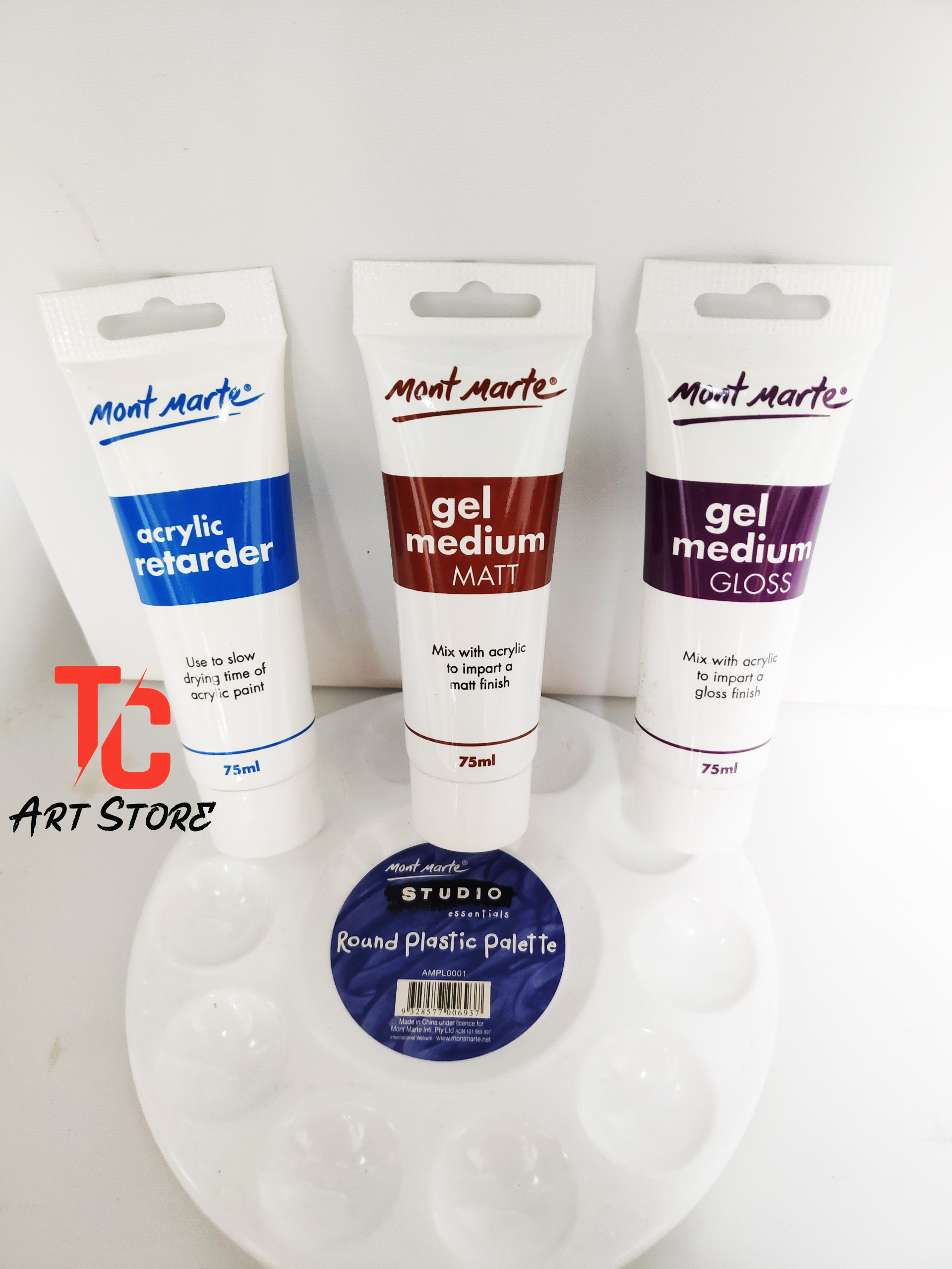 Dung Dịch Pha Màu Medium Acrylic Mont Marte Gloss/ Matt/ Retarder ( Tuýp 75ml )