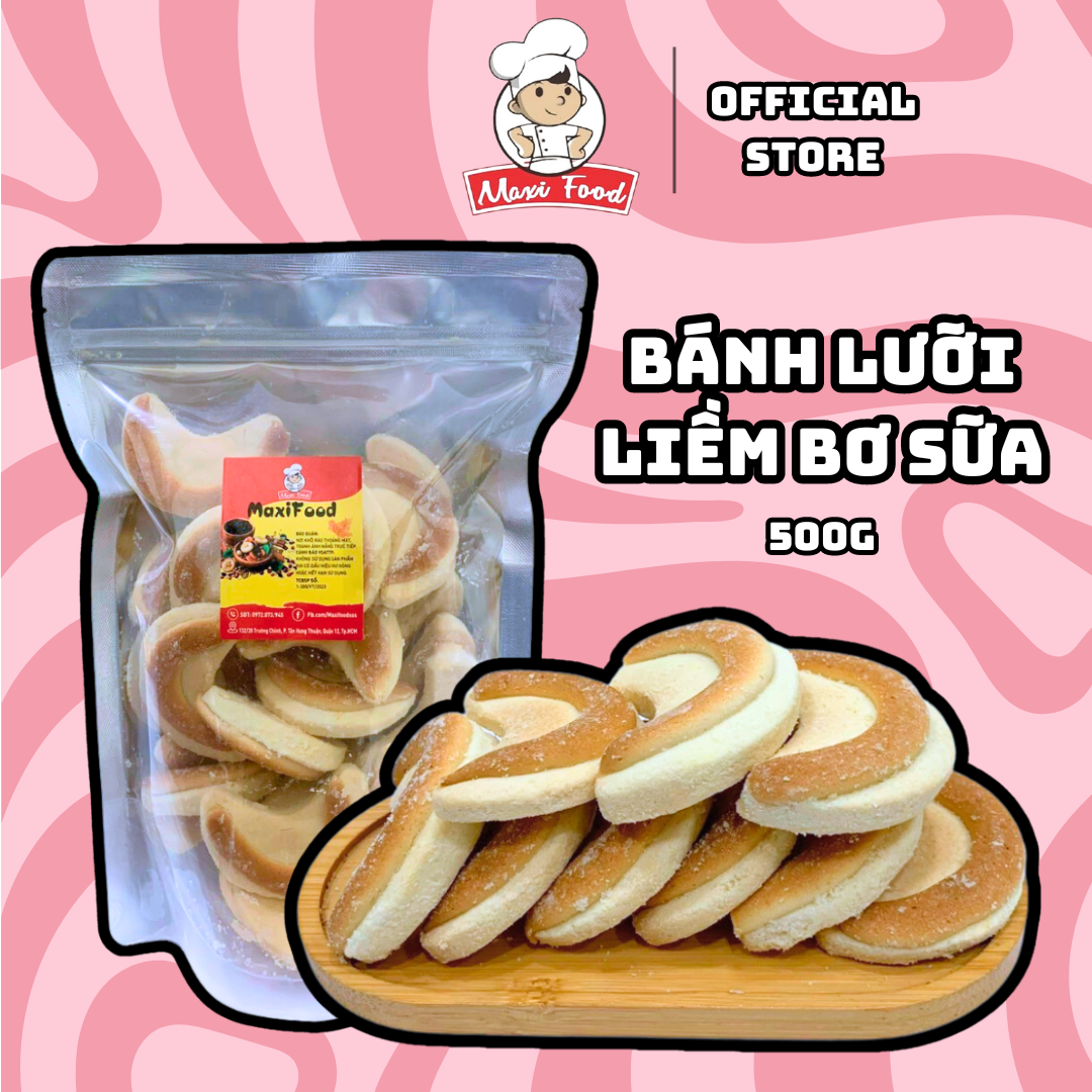 500g bánh lưỡi liềm bơ sữa - maxifood