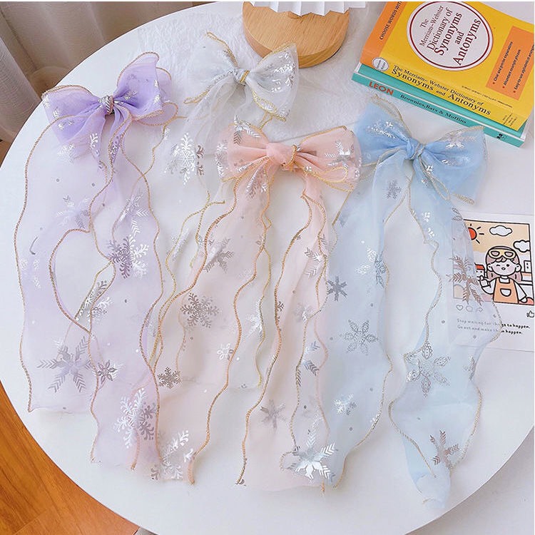 Buộc Tóc Voan Tua Rua Hình Nơ Công Chúa Cho Bé Gái Dễ Thương HOT TREND PKHN435