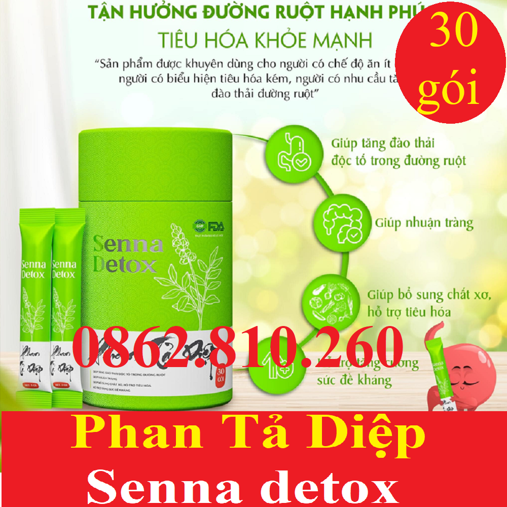 Phan Tả Diệp senna detox Thải độc ruột Dr Lacir [CHÍNH HÃNG DRLACIR] (kèm TÚI ĐỰNG LACIR)