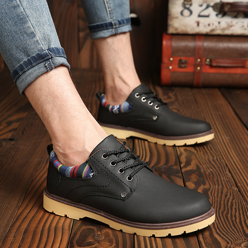 [HCM]Giày Boots Gót Thổ Cẩm Màu Đen