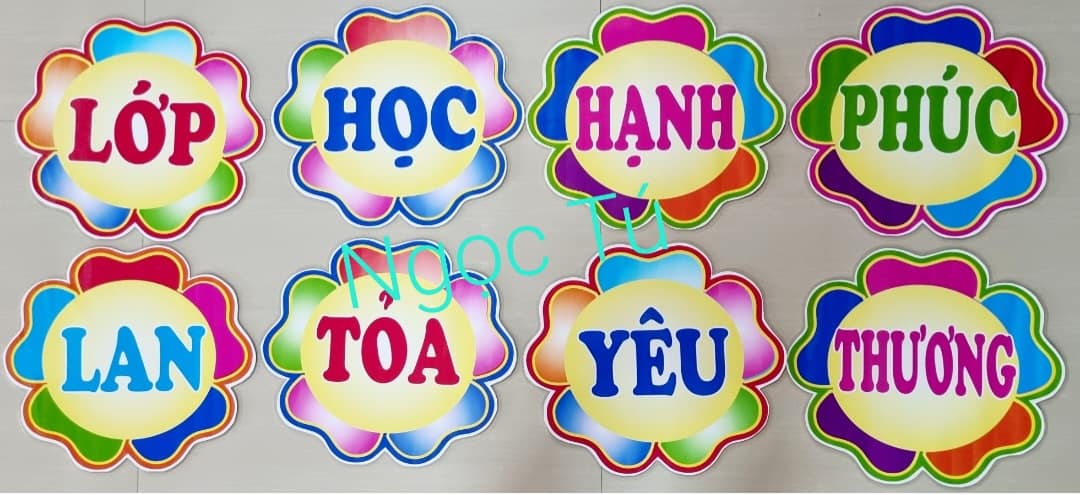 (Đồ dùng dạy học MCH) Khẩu hiệu trang trí lớp học A4, A3.