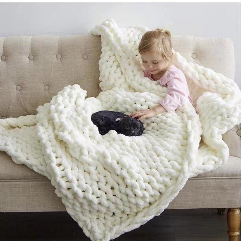 ┋﹍ Cuộn len Chenille 250gr siêu mềm mại Len Chunky Cuộn To