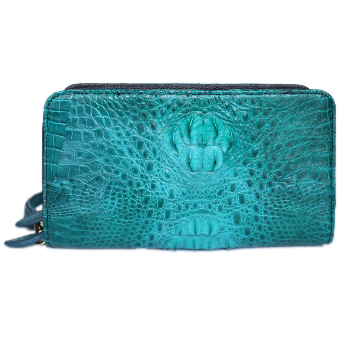 HK3220-wallet crocodile leather women glorious compartment retractable portable Green