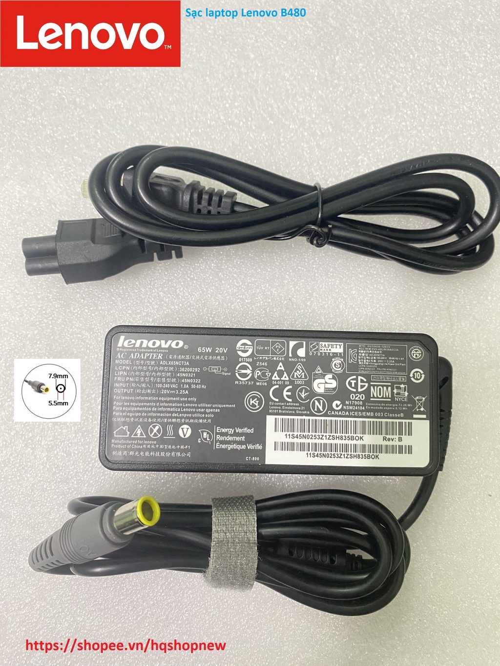 ️[Sạc zin] Sạc laptop Lenovo B480