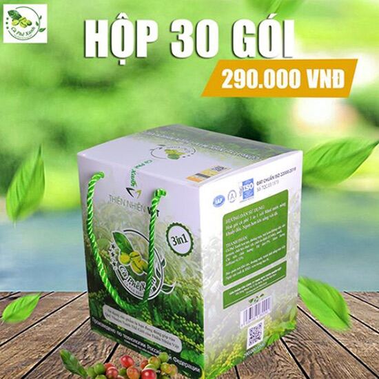 CÀ PHÊ XANH GIẢM CÂN KHÁNG MỠ HỘP 30 GÓI( tặng cà phê yến )