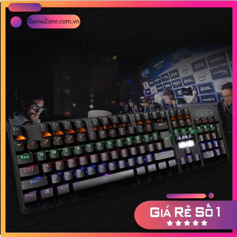 Bàn phím cơ chuyên game Blue Switch Bosston MK912A