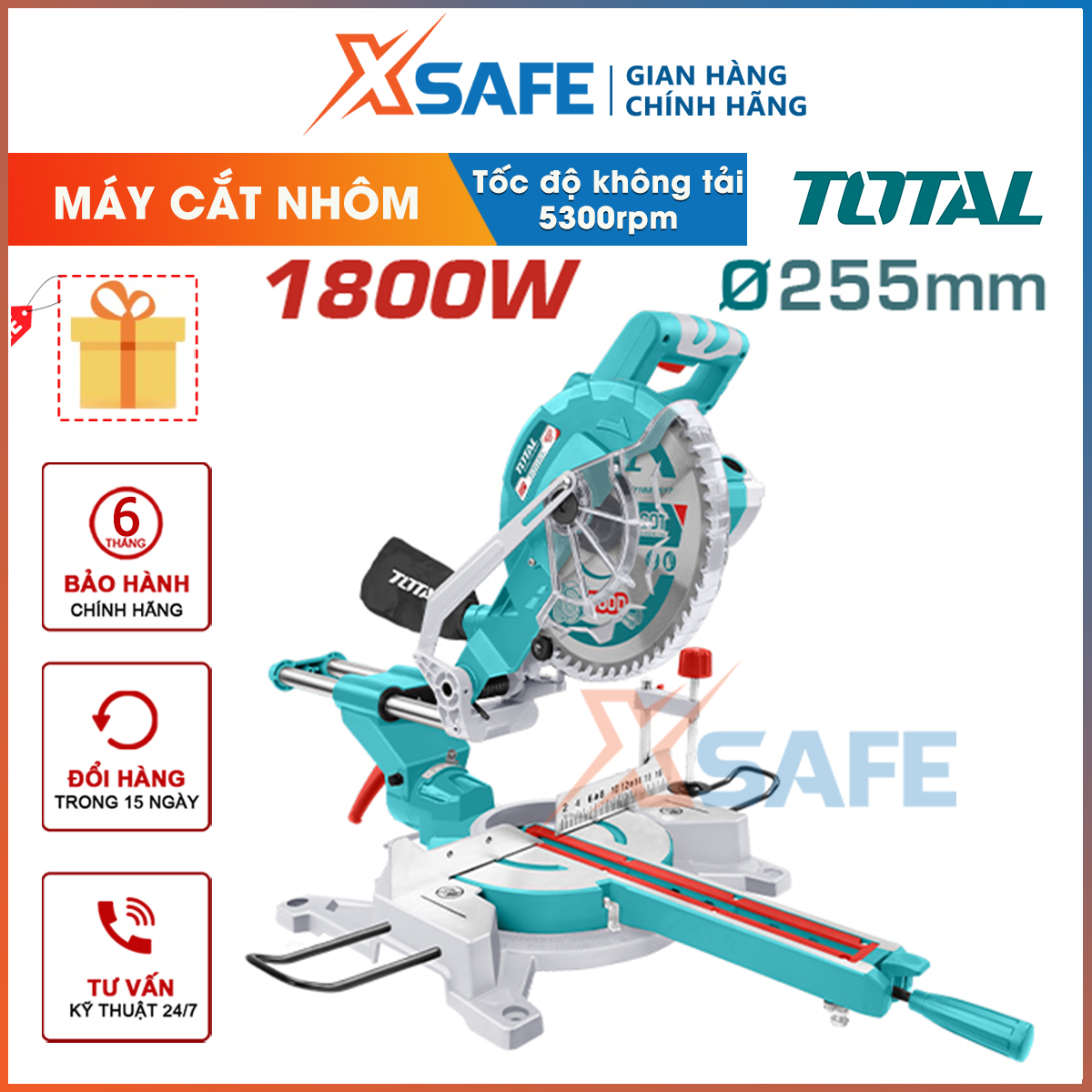 1800W total ts423500517 aluminum cutting machine input power: 1800W no-load speed: 5300rpm. Cutter size: 255mm x 25.4mm dual sliding rail parallel