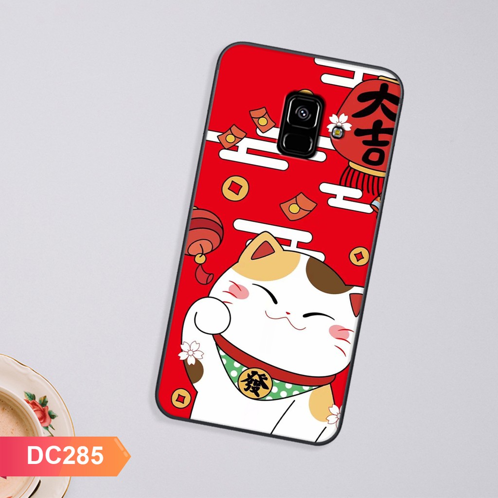 Ốp Samsung A6 2018 -A6 Plus - A8 2018 - A8 Plus - J6 - J6 PLUS - J8 2018 hình mèo thần tài MAY MẮN - TÀI LỘC