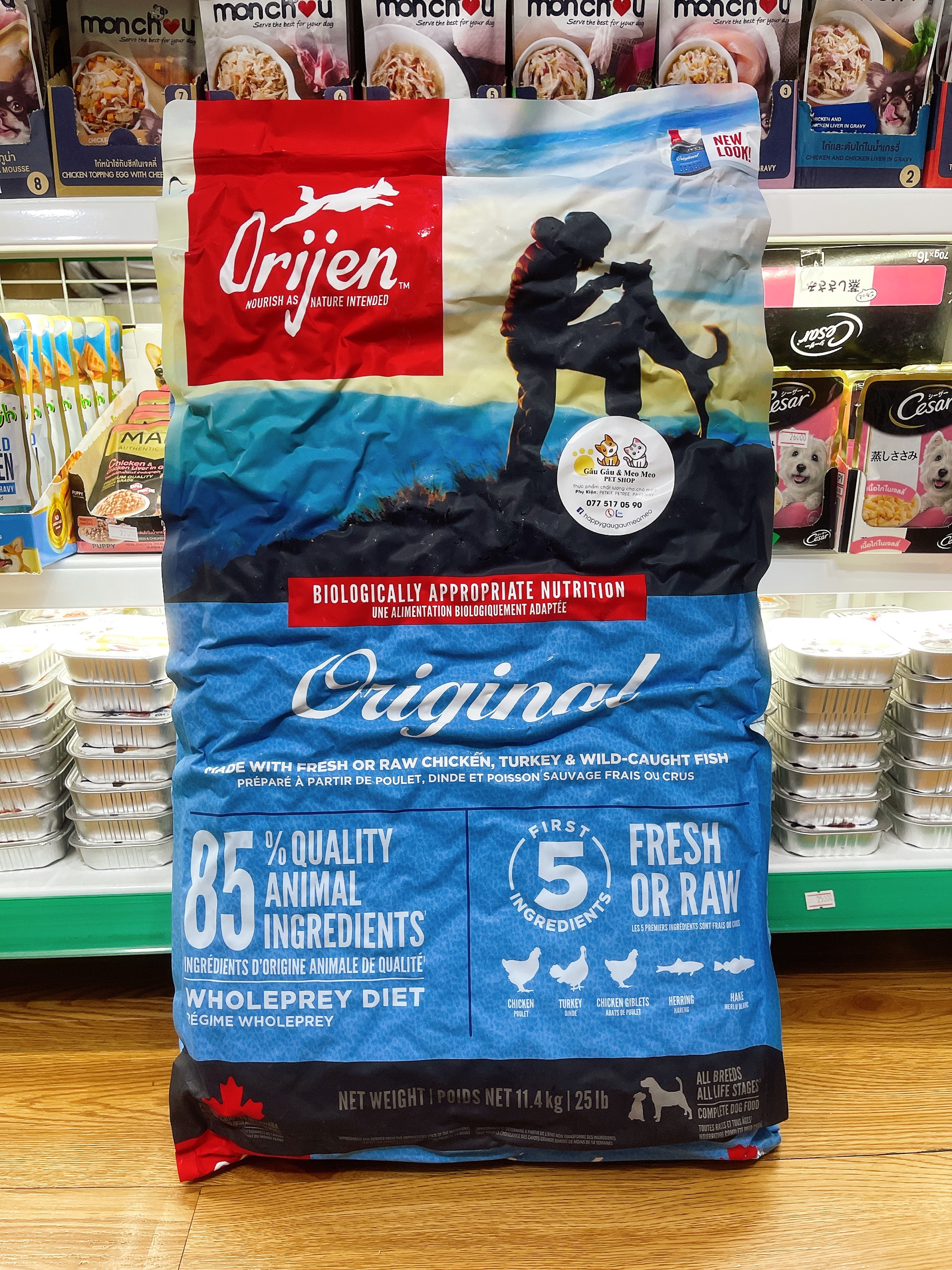 [Bao nguyên seal 11.4kg] Thức ăn chó ORIJEN ORIGINAL (Grain free)