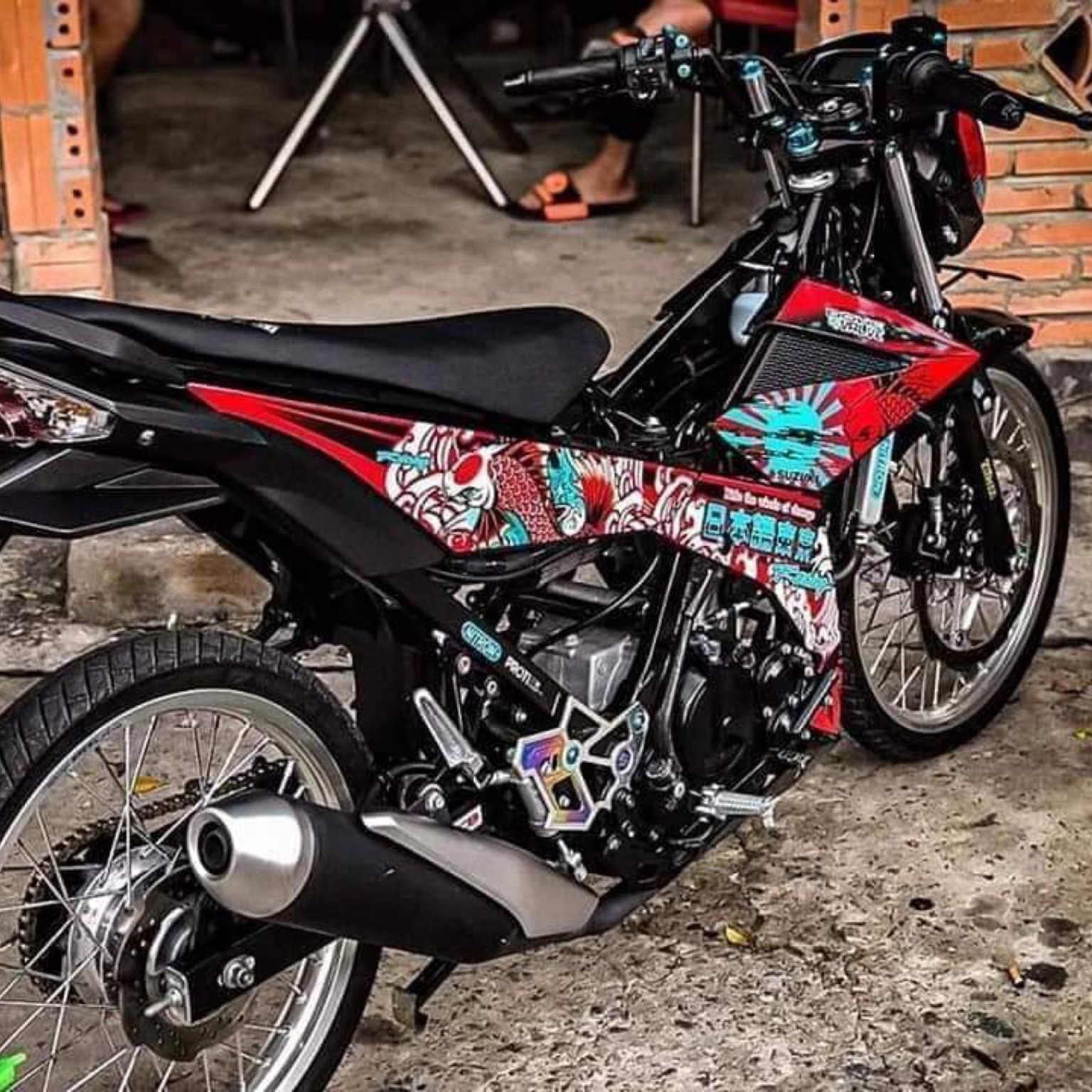 Tem rời satria- raider fi 3 lớp