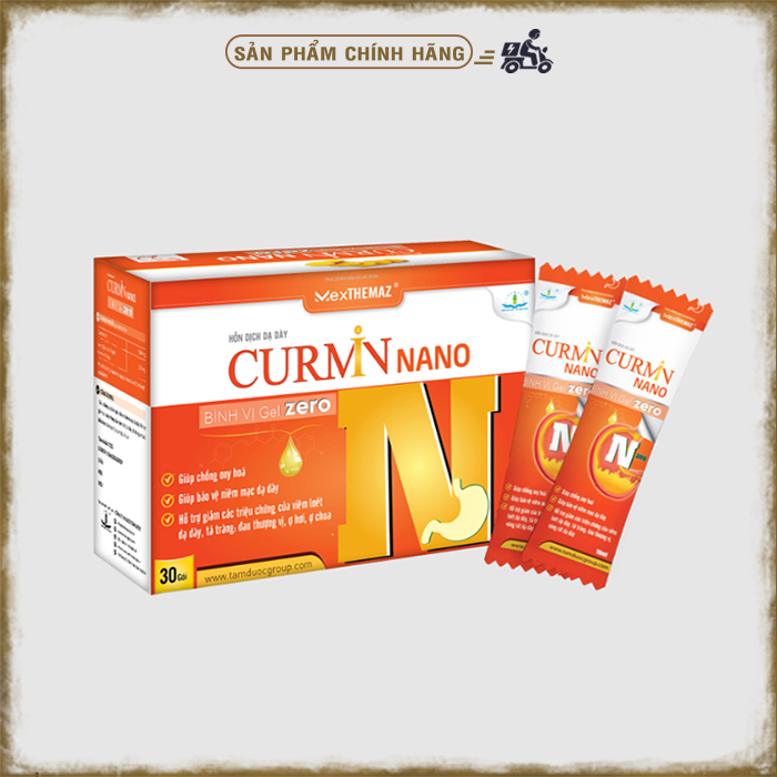 Hỗn Dịch Dạ Dày Curmin Nano Bình Vị Gel Zero (Cho người tiểu đường) (hộp 30 gói)
