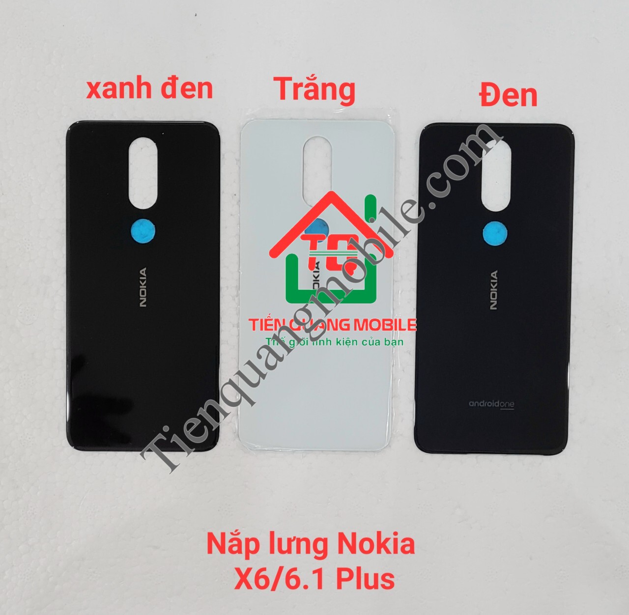 Nắp lưng Nokia X6/ 6.1 Plus (đen, xanh đen, trắng)
