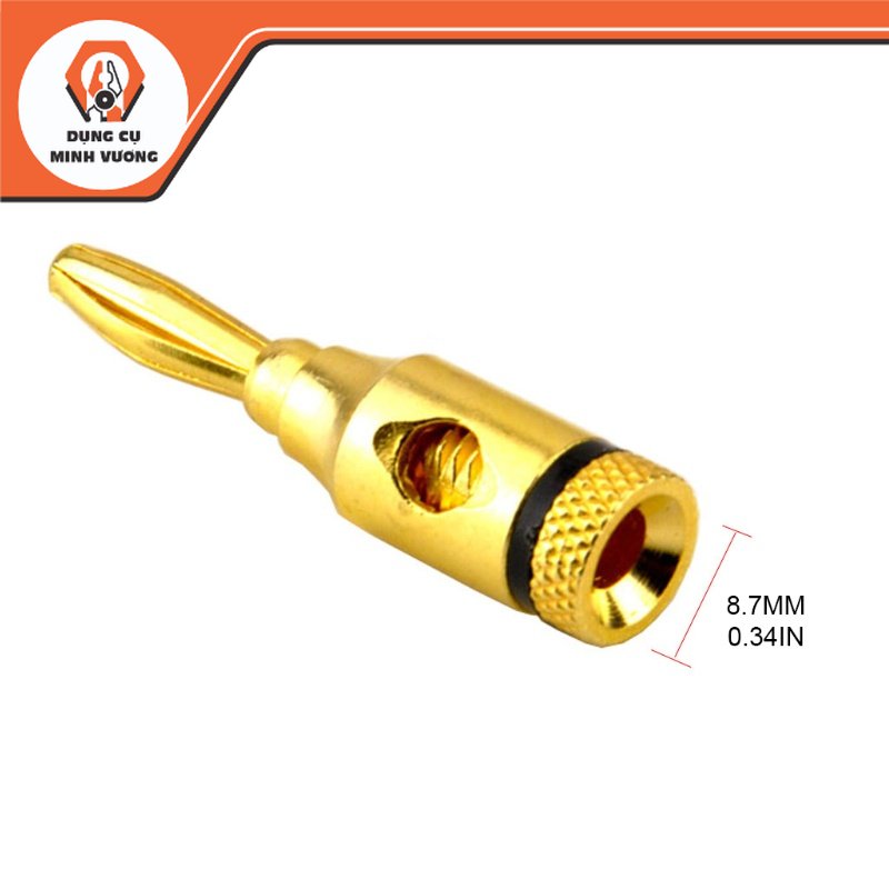 Cặp 2 Jack Bắp Chuối Mạ Vàng dùng cắm loa.