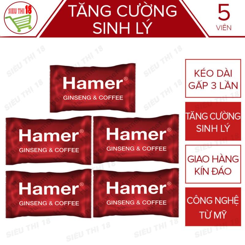 Bộ 5 Kẹo Nhân Sâm Malaysia Hamer - Kéo Dài Thời Gian Cải Thiện Sức Khỏe Nam Giới Tăng Ham Muốn - 5 Viên - sieuthi18 cao cấp