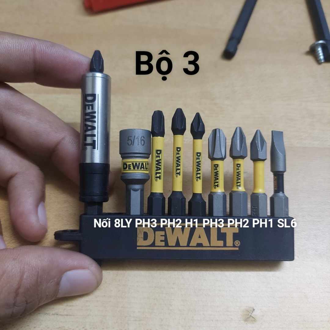 Bộ mũi vít đầu vít Dewalt có các đầu vít thông dụng