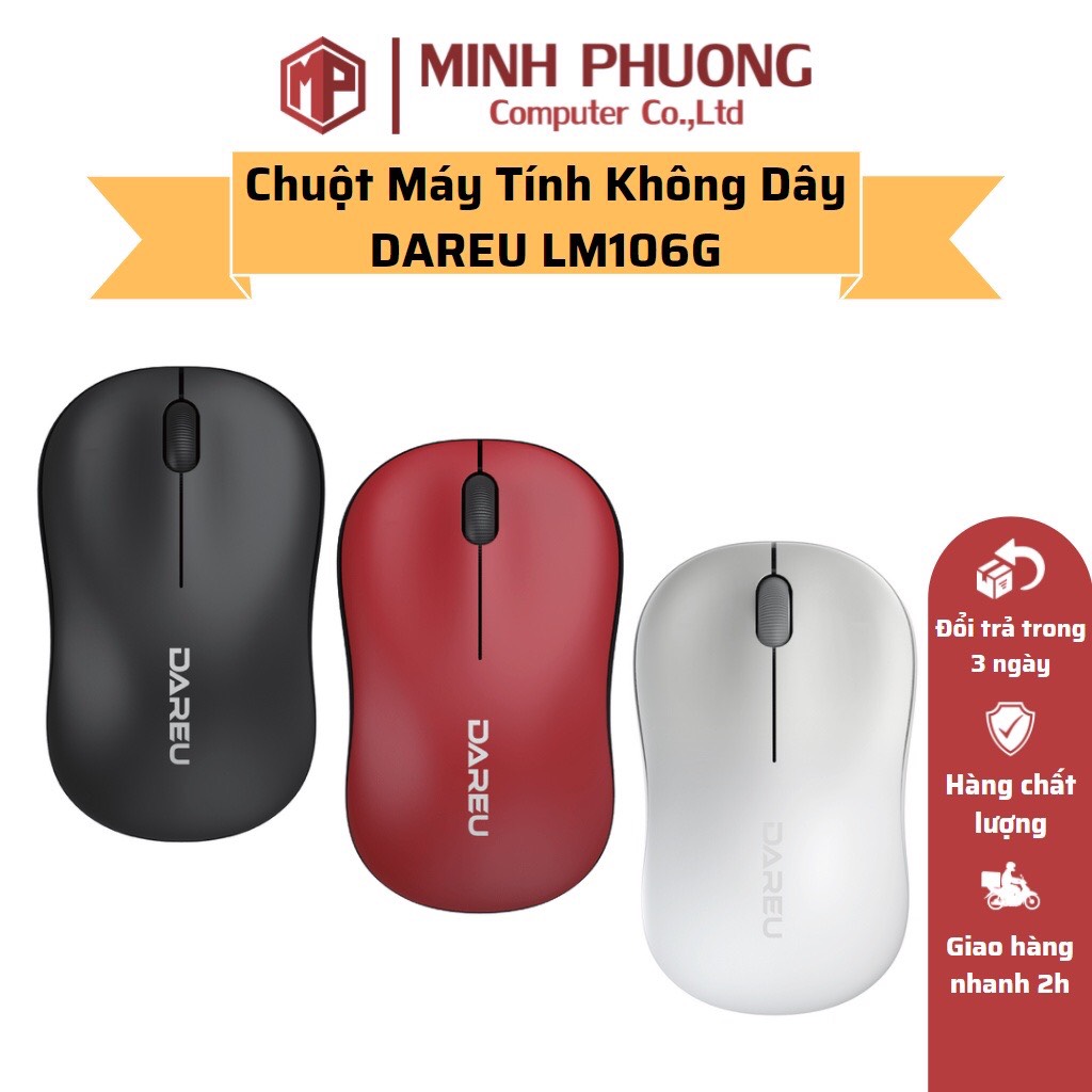 Chuột Máy Tính Không Dây DAREU LM106G
