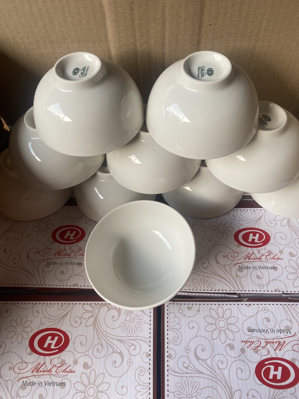 Bộ 10 chén cơm sứ cao cấp minh châu