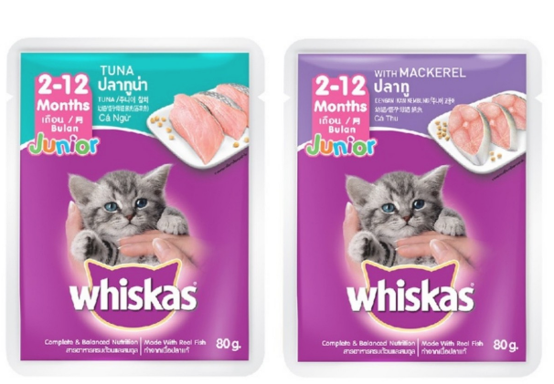 Thùng Whiskas mèo con (Junior) - 24 gói x 80g