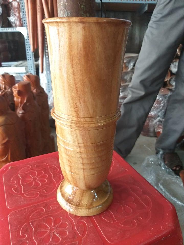 Ống đựng nhang gỗ gỏ cao 25cm