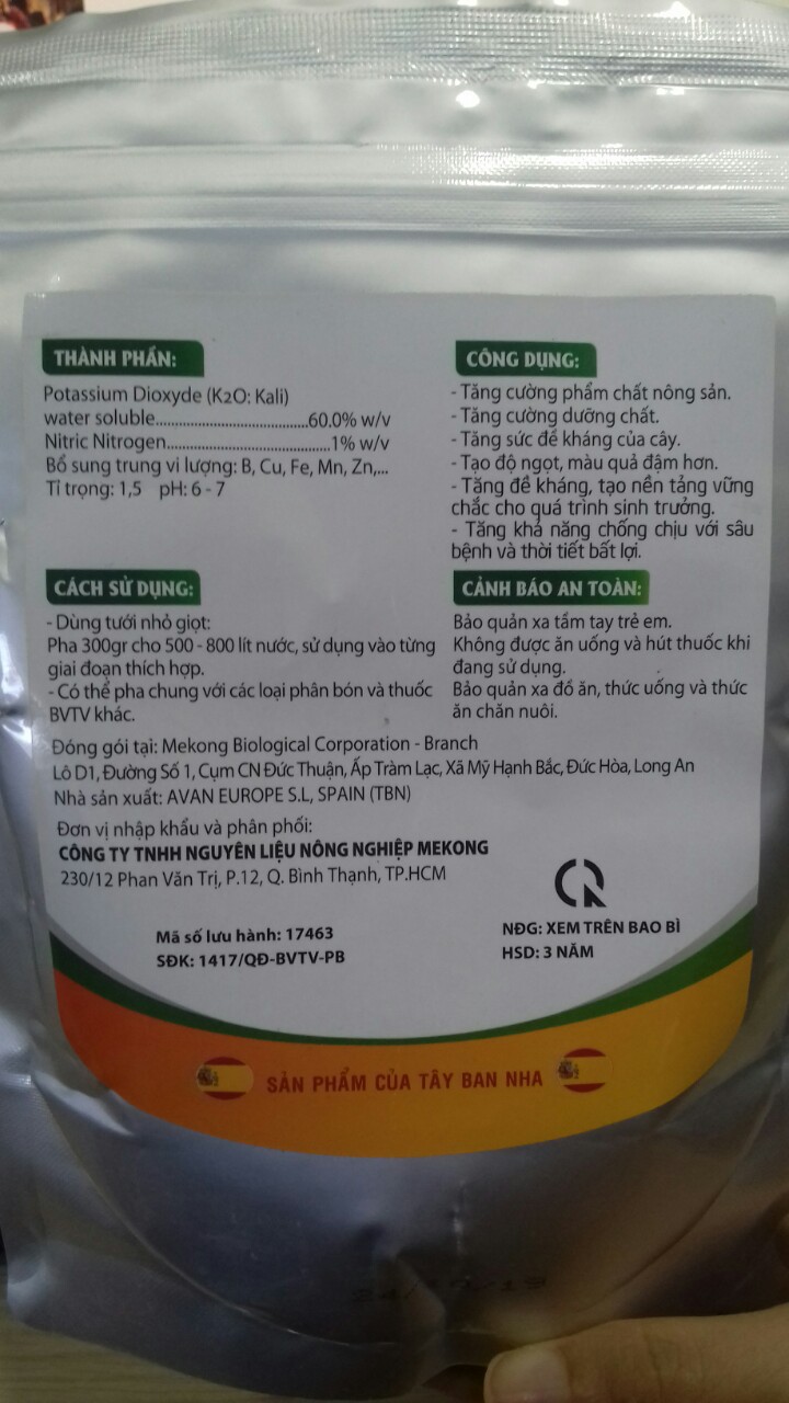 Phân bón Kali gel Terra K