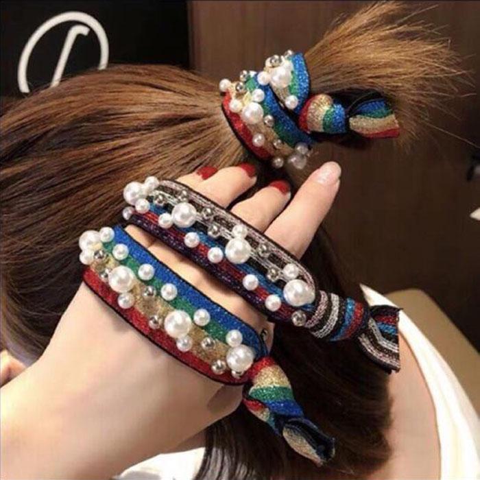 SET 2 CỘT TÓC ĐÍNH HẠT XINH