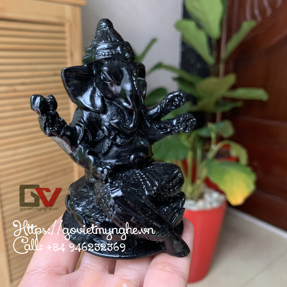Stone Ganesha Statues (Black Color)