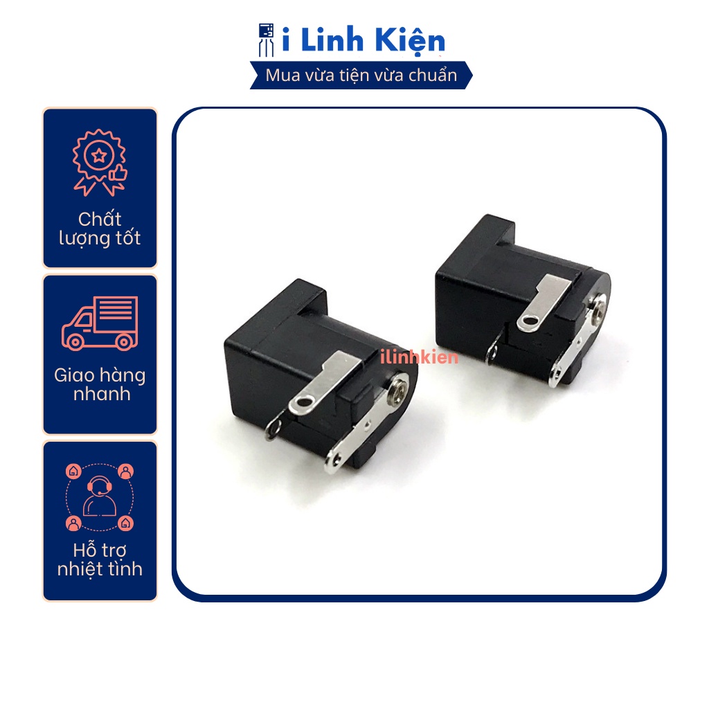 Jack nguồn DC cái 3.5x1.3mm loại tốt