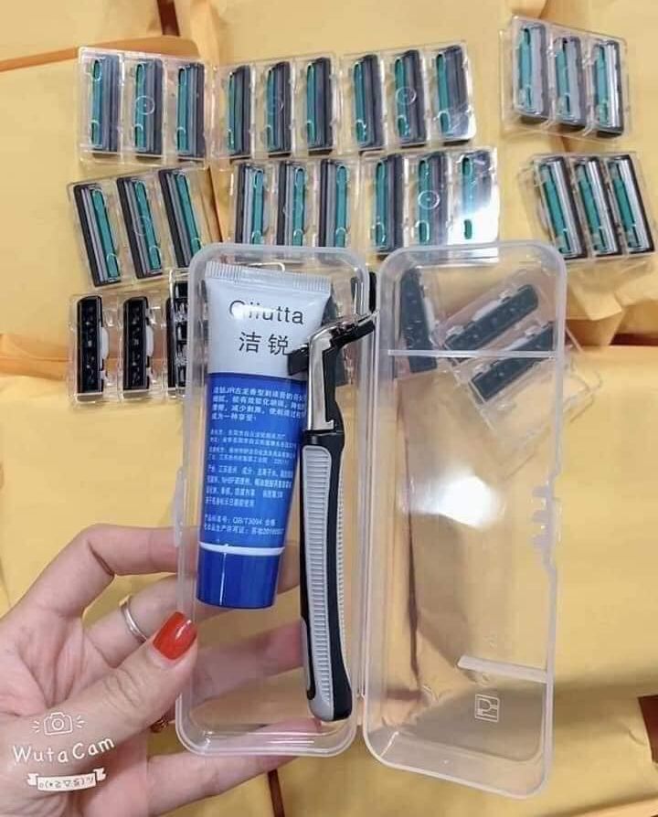 SET DAO CẠO RÂU + 36 ĐẦU DAO THAY THẾ (TẶNG KÈM TUÝP KEM CẠO RÂU)