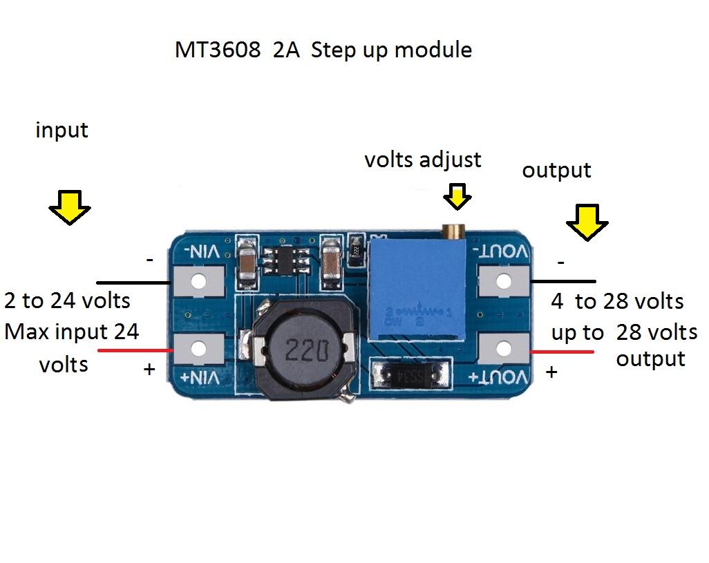 Mạch tăng áp DC-DC MT3608 dòng tối đa 2A