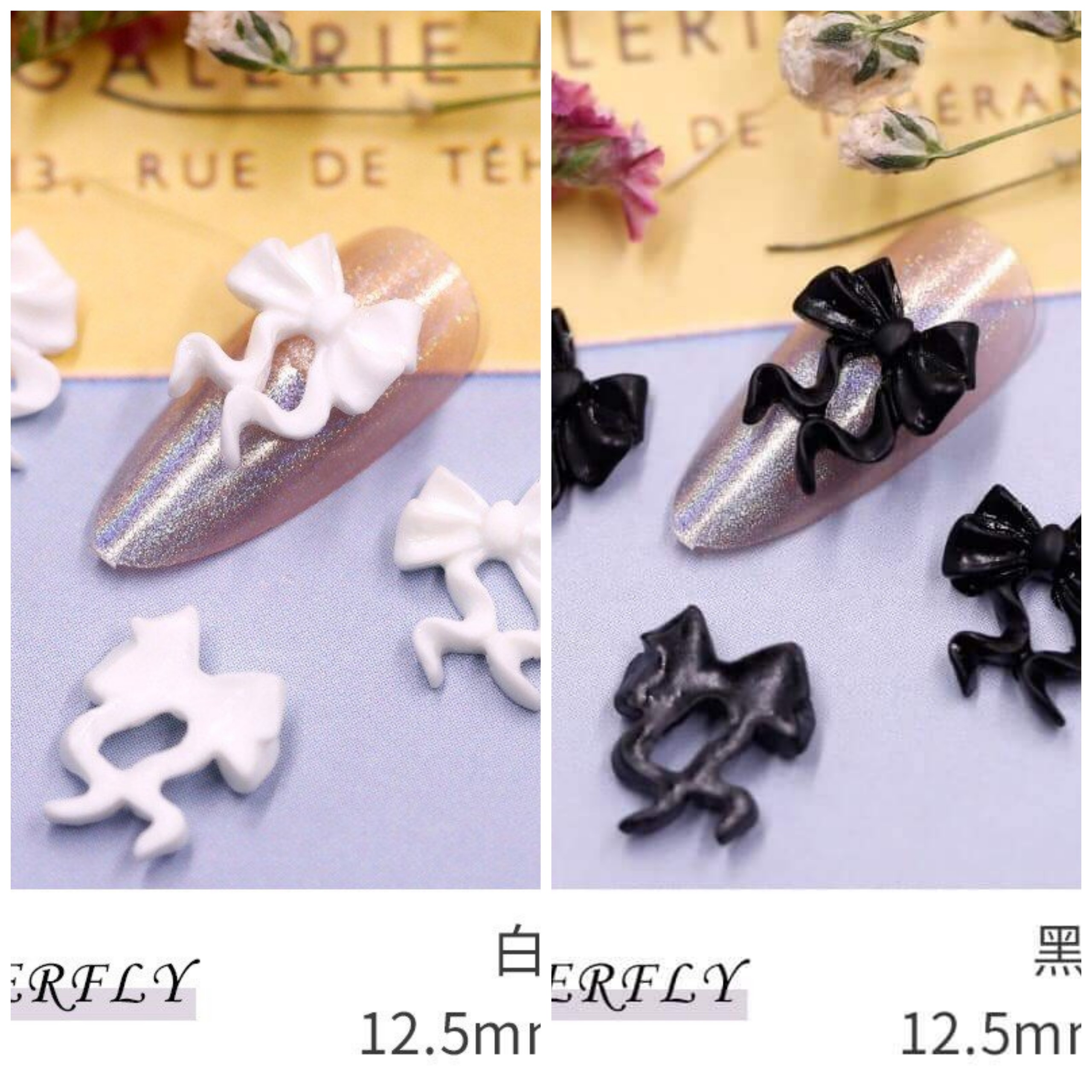 Charm nơ nail gắn móng tay - set 10 cái