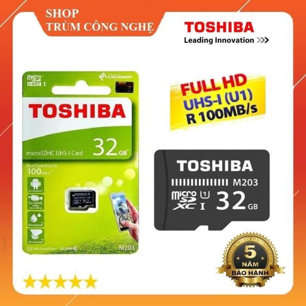 Thẻ nhớ MicroSD Toshiba M203 32GB Class10 100MB/s - Dành cho camera và điện thoại (Đen)