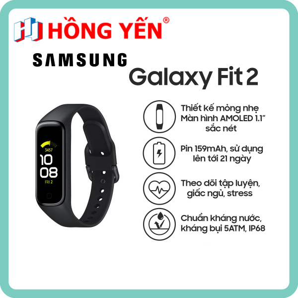 Vòng đeo tay Samsung Galaxy Fit 2 SM-R220  - Hàng Chính Hãng Samsung Việt Nam, Nguyên Seal, Bảo hành điện tử 12 tháng
