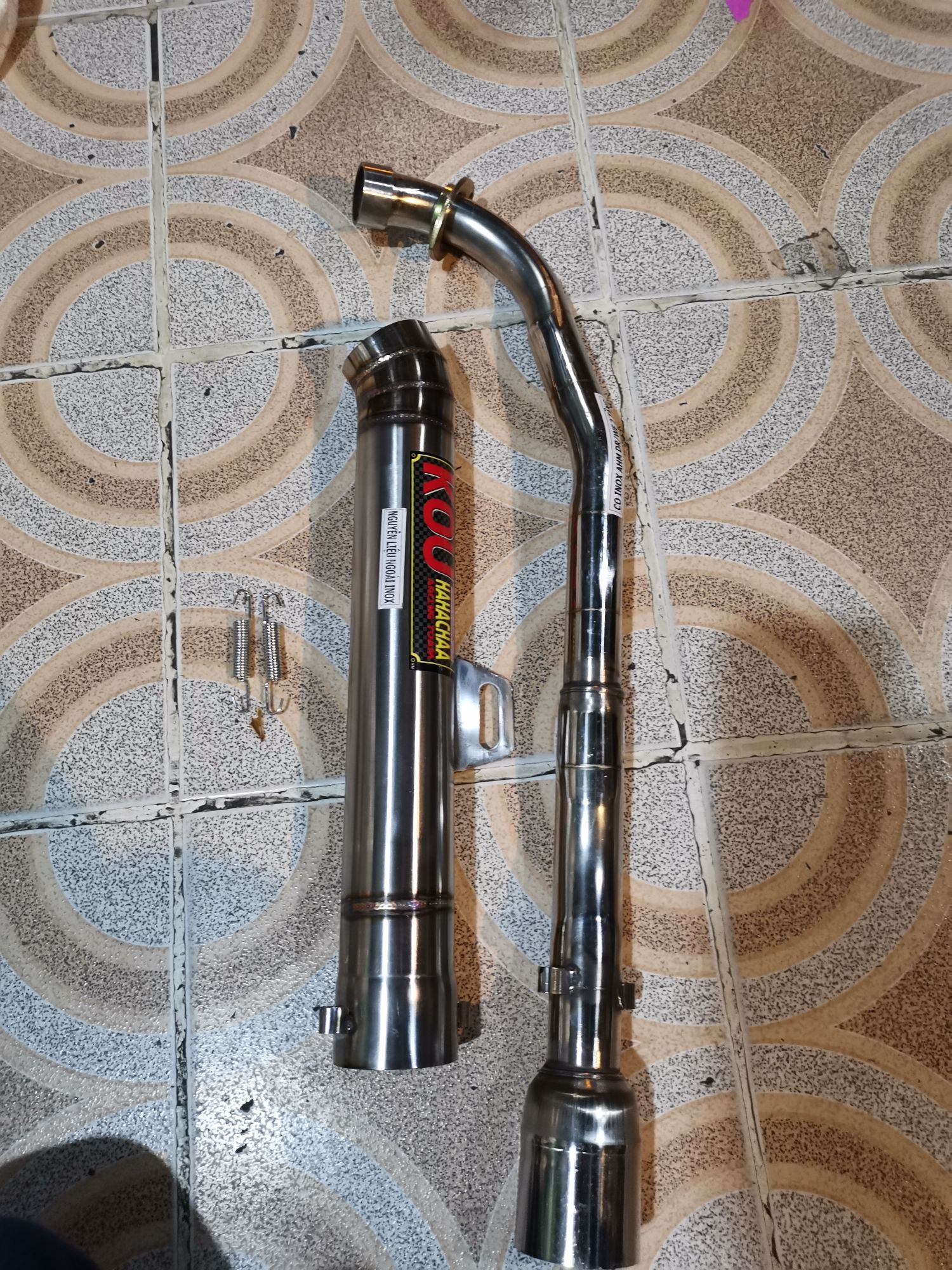 pô xe máy, pô kou, pô xe Dream, xe Wave, cổ dành cho xe dream, xe Wave, xe cúp chất liệu inox không gỉ chỉ có tại BeoBeoBeo