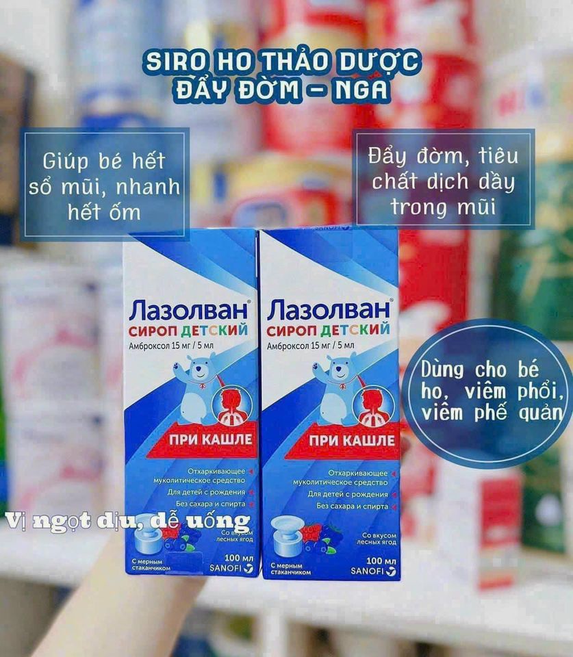 Siro long đờm Lazolvan Nga 100ml