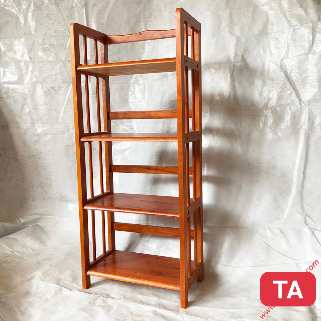 [HCM]Kệ Sách Gỗ 4 Tầng 50cm Vàng
