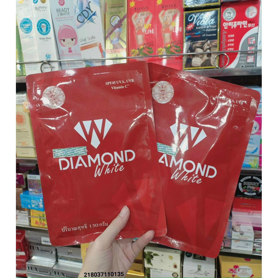 Combo 5 gói tắm trắng diamond white thải độc da thái lan bật tone nhanh