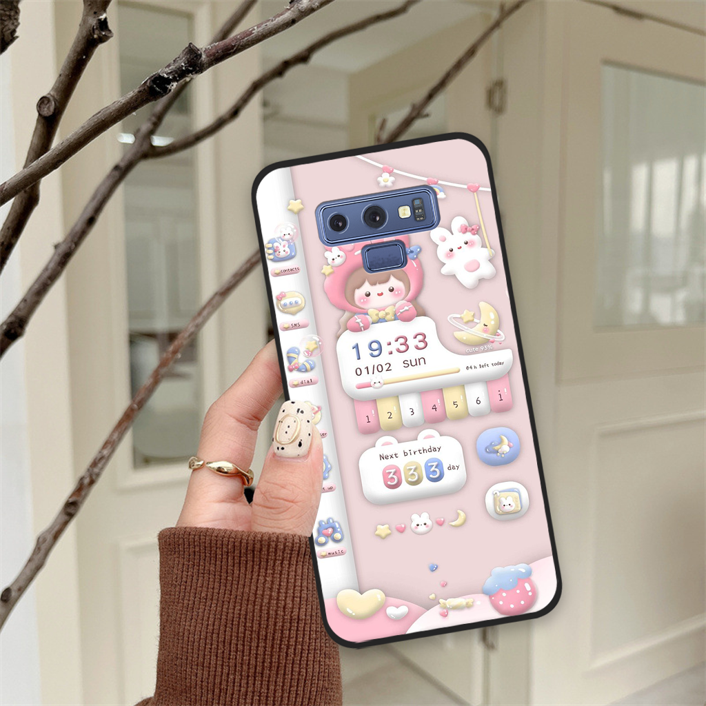 Ốp lưng Samsung Galaxy Note 8 / Note 9 in hình gấu, thỏ cute, siêu đáng yêu