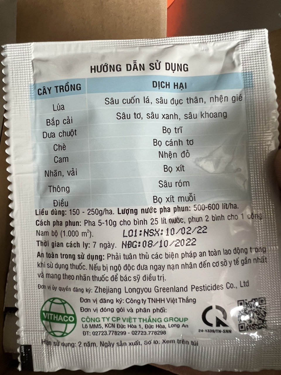 Thuốc trừ sâu sinh học Tasieu 5wg (gói 5gr)