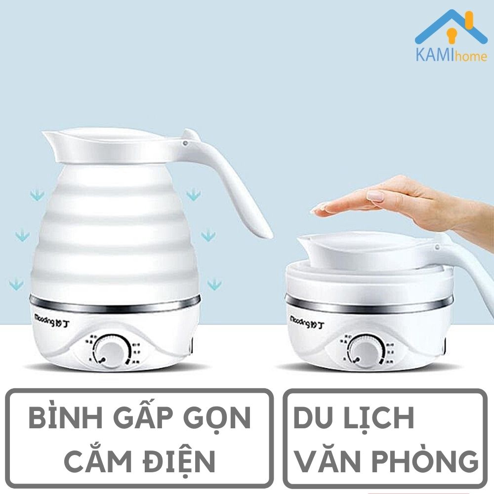 Ấm đun nước gấp gọn du lịch bằng Silicon