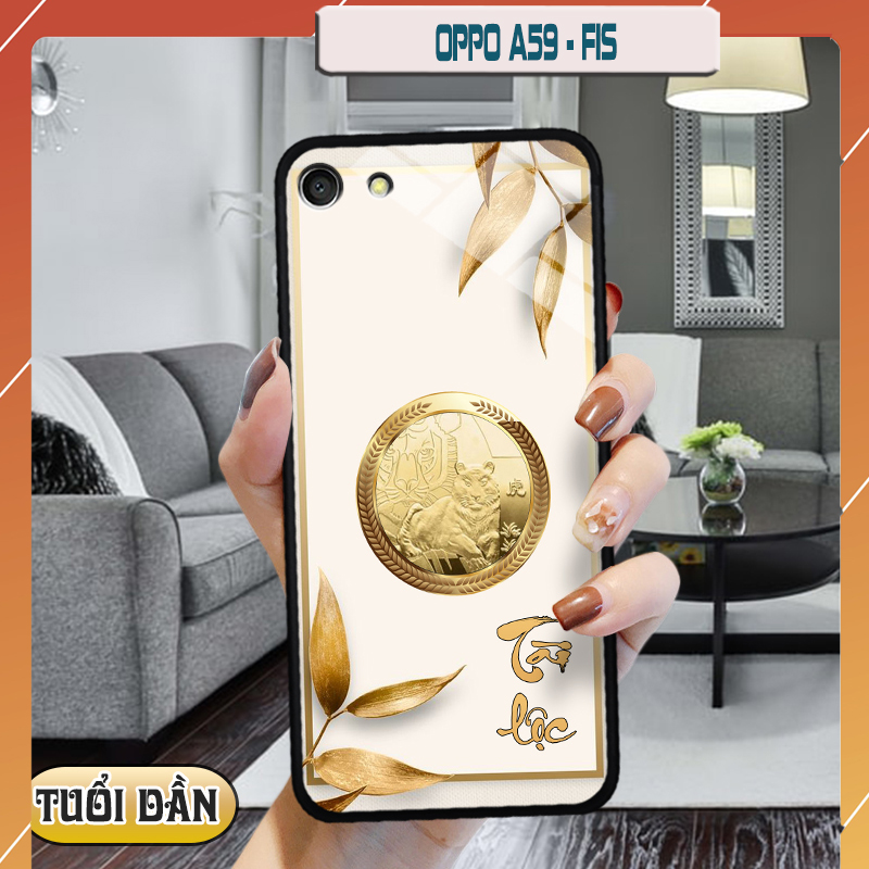 Ốp lưng kính 12 con giáp cho Oppo A59/F1S