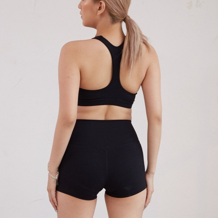 Quần biker ngắn thể thao RYACTIVE - SHORT BIKER Black